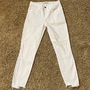 J Brand Mid Rise Pin Tuck Jeans